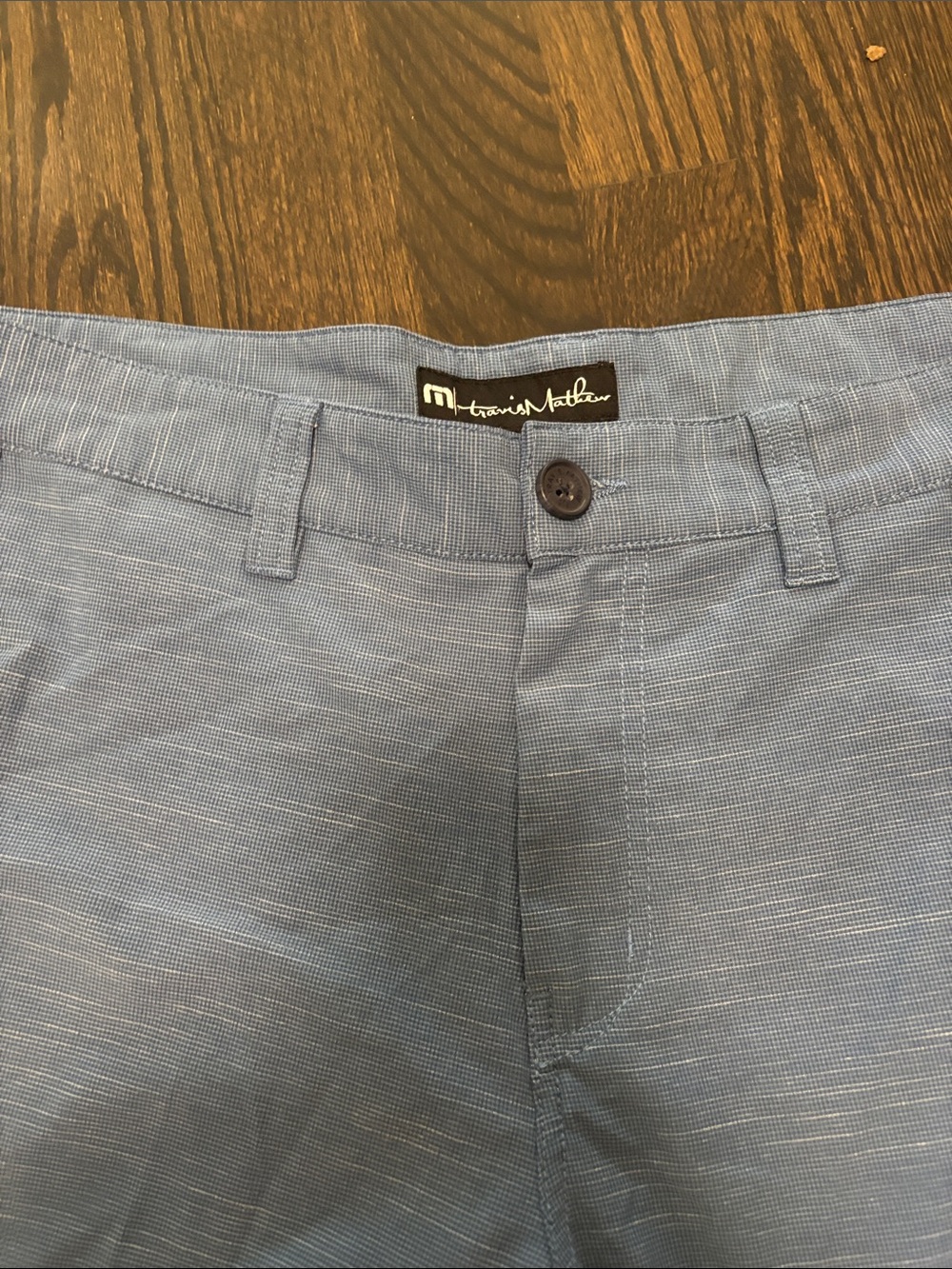 Travis Mathew Light Blue Flat Front Men's Shorts - Picture 3 of 6